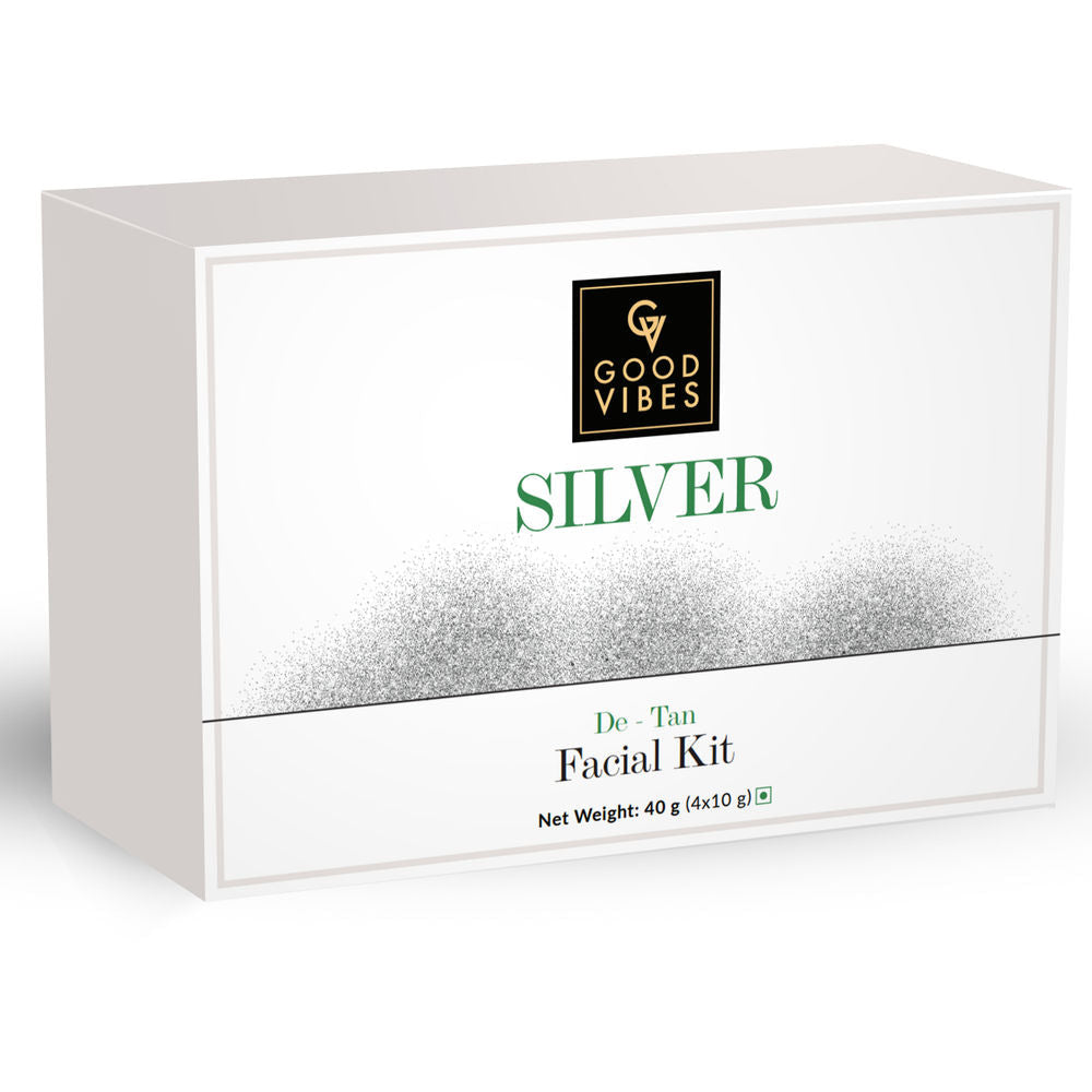 Good Vibes De-Tan Facial Kit - Silver | Grocsy