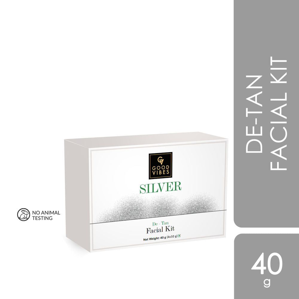 Good Vibes De-Tan Facial Kit - Silver | Grocsy