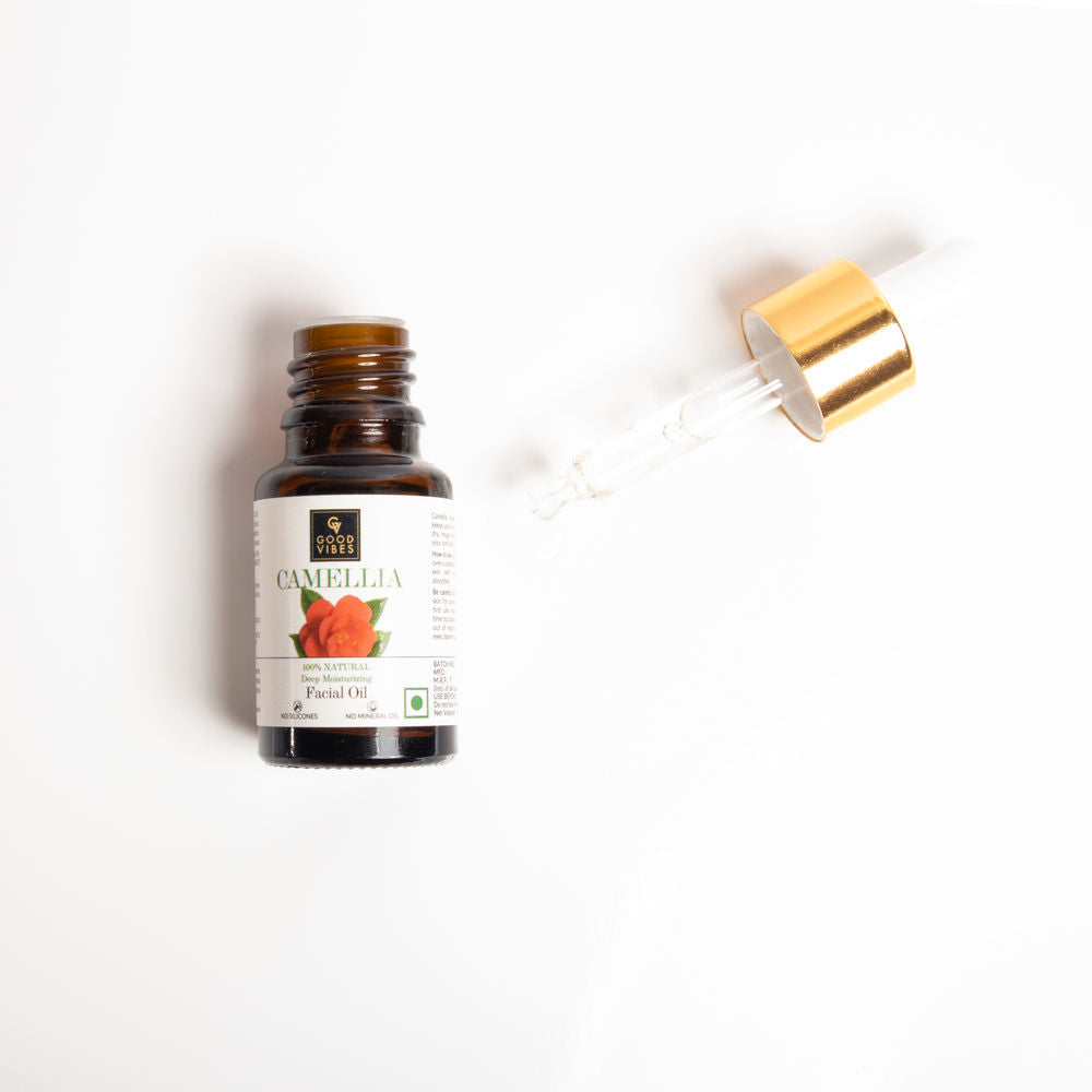 Good Vibes 100% Natural Camellia Deep Moisturizing Facial Oil | Grocsy