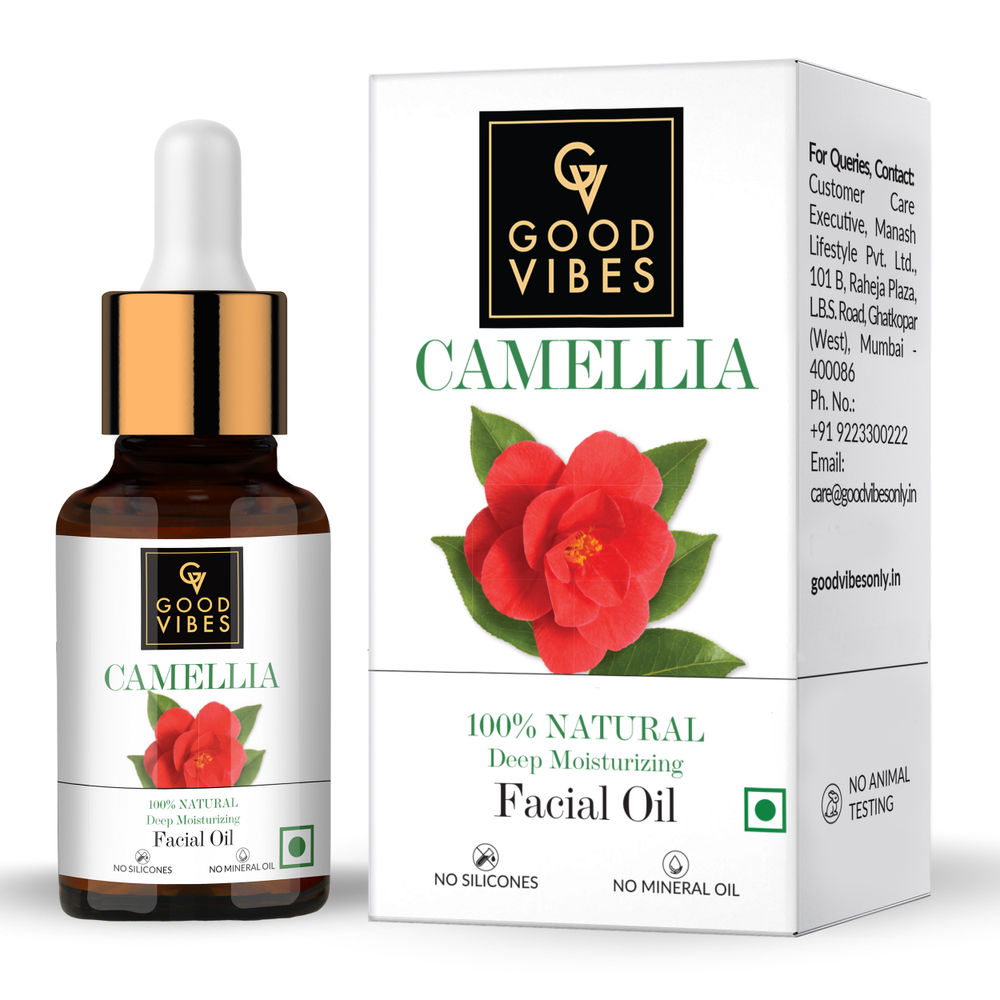 Good Vibes 100% Natural Camellia Deep Moisturizing Facial Oil | Grocsy