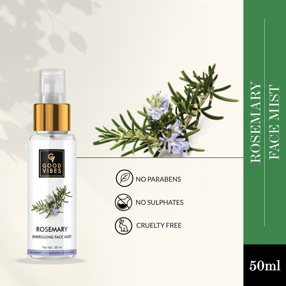 Good Vibes Energizing Face Mist - Rosemary | Grocsy