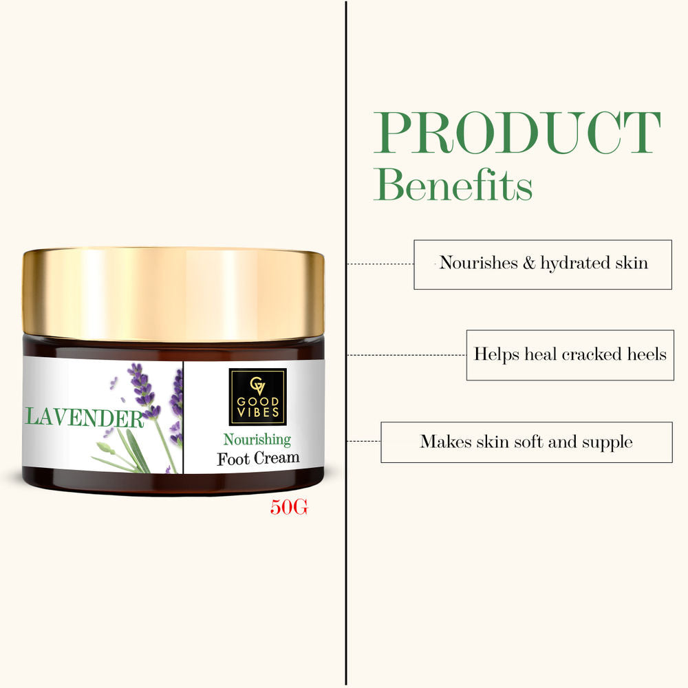 Good Vibes Nourishing Foot Cream - Lavender | Grocsy