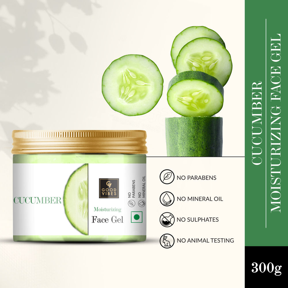 Good Vibes Moisutrizing Face Gel - Cucumber | Grocsy