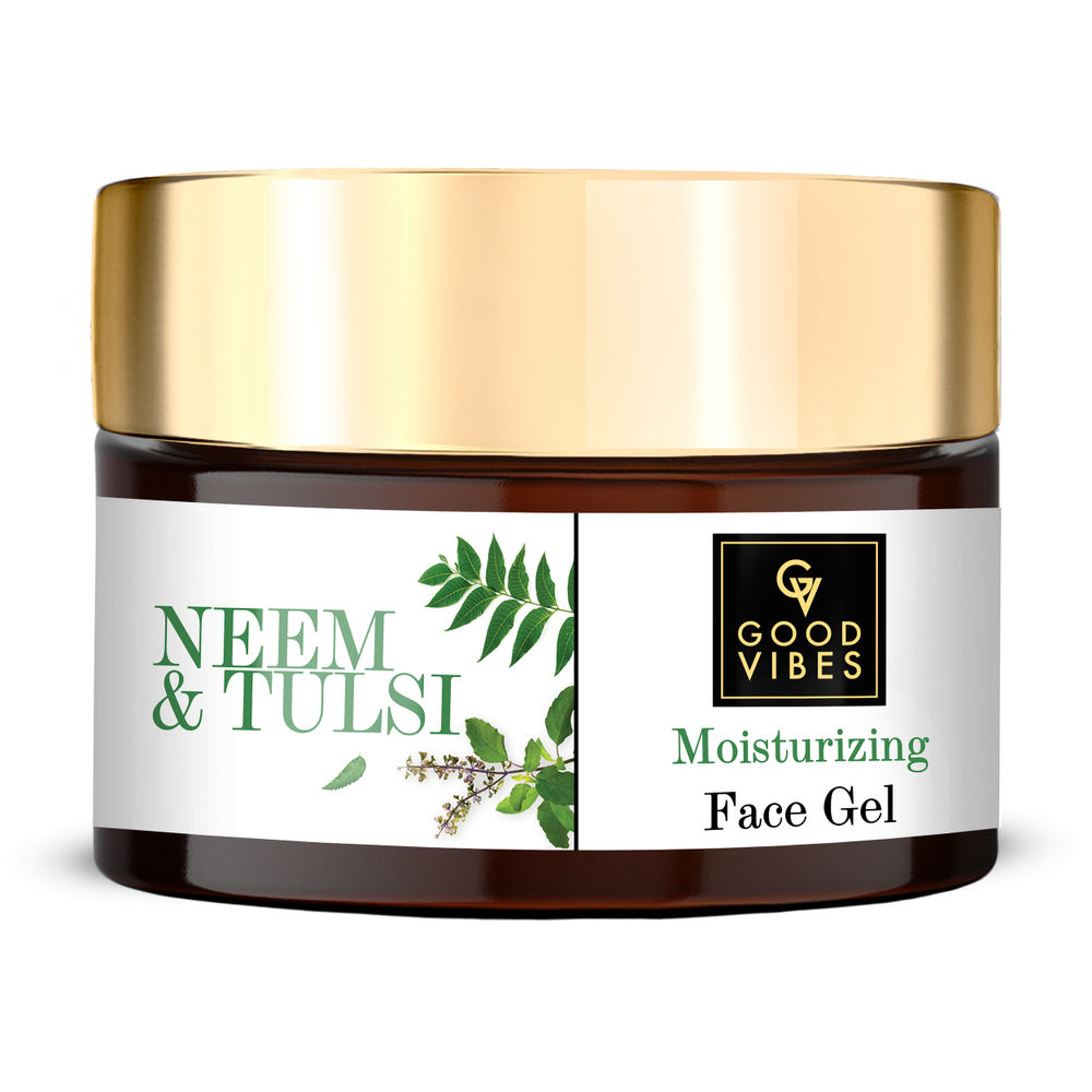 Good Vibes Neem & Tulsi Moisturizing Face Gel | Grocsy