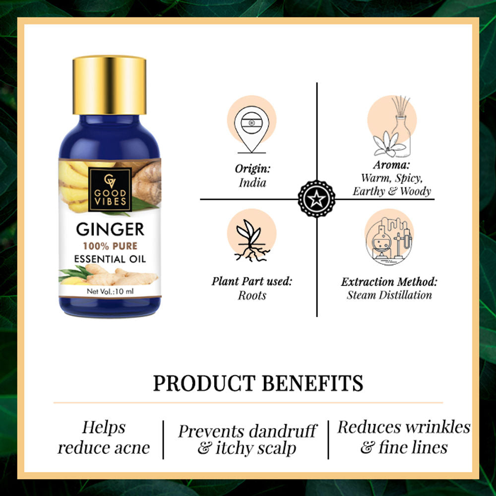 Good Vibes 100% Pure Essential Oil - Ginger | Grocsy
