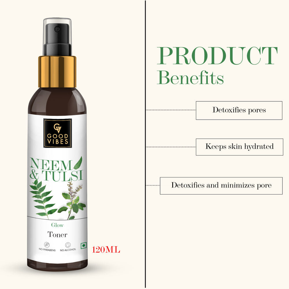 Good Vibes Neem & Tulsi Glow Toner | Grocsy