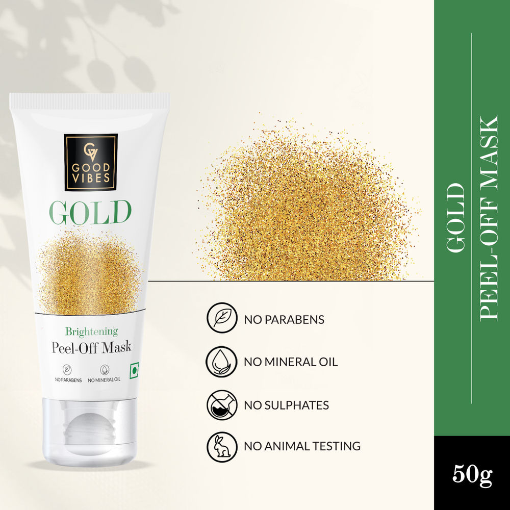 Good Vibes Gold Brightening Peel Off Mask | Grocsy