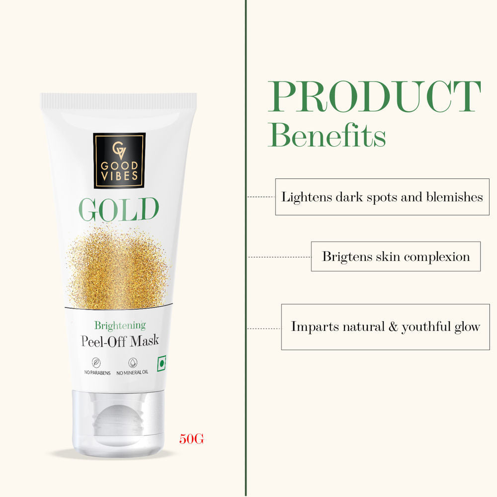 Good Vibes Gold Brightening Peel Off Mask | Grocsy
