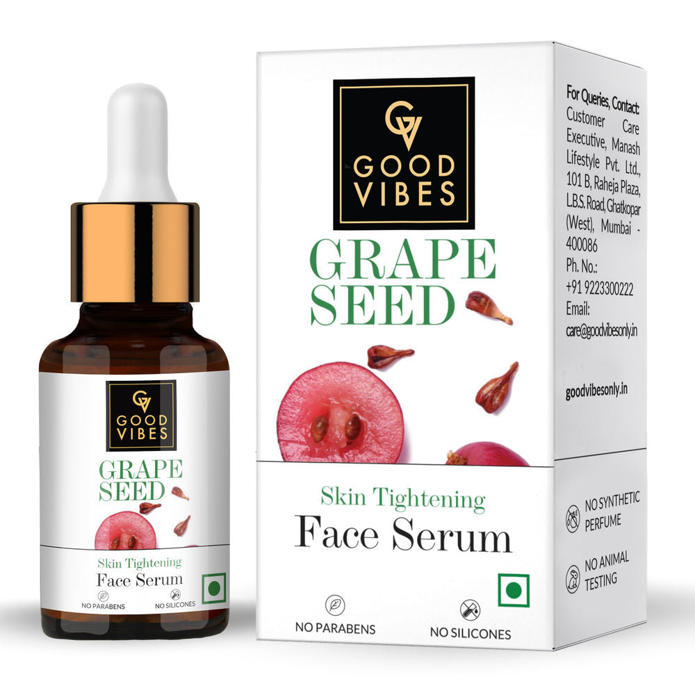 Good Vibes Grape Seed Skin Tightening Face Serum | Grocsy