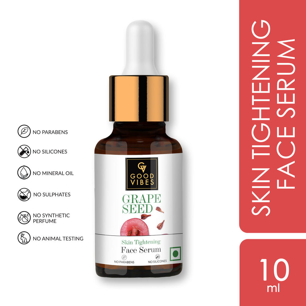 Good Vibes Grape Seed Skin Tightening Face Serum | Grocsy