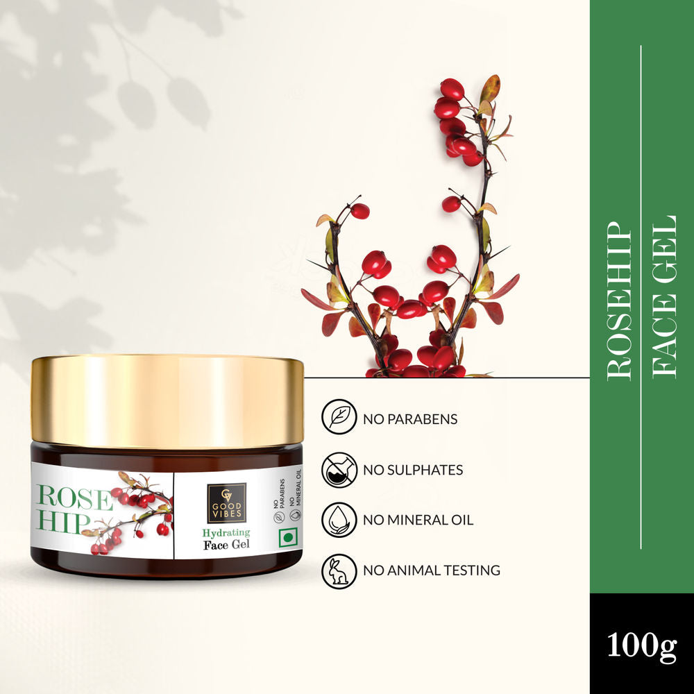Good Vibes Rosehip Hydrating Face Gel | Grocsy