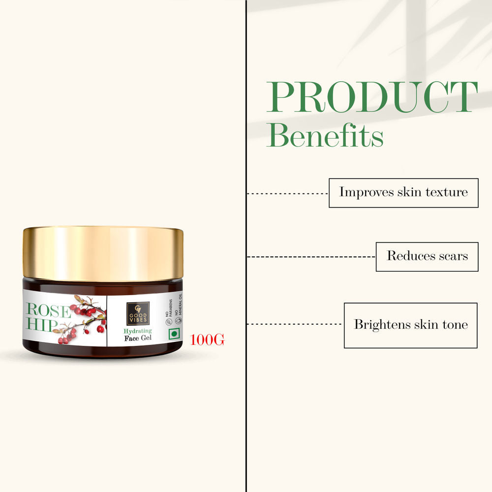 Good Vibes Rosehip Hydrating Face Gel | Grocsy
