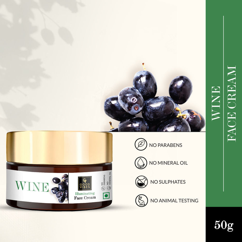 Good Vibes Illuminating Face Cream - Wine | Grocsy