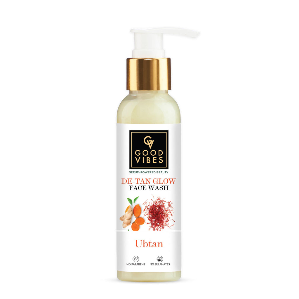 Good Vibes Ubtan De Tan Glow Face Wash | Grocsy