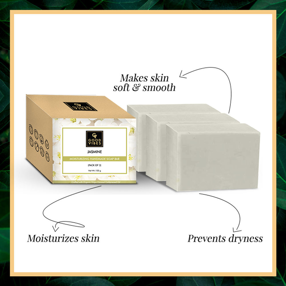 Good Vibes Jasmine Moisturizing Handmade Soap Bar | Grocsy