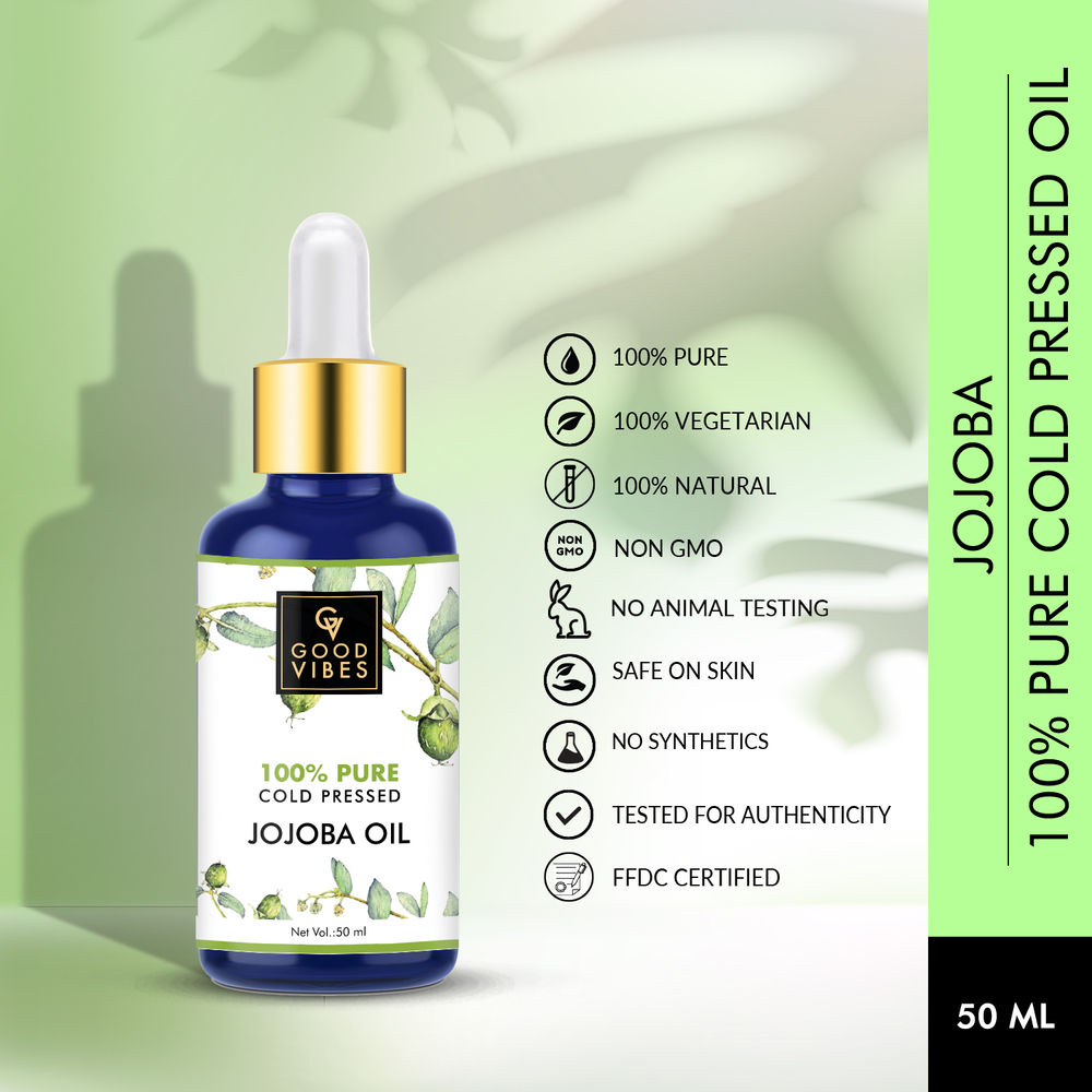 Good Vibes 100% Pure Cold Pressed Carrier Oil For Hair & Skin - Jojoba | Grocsy