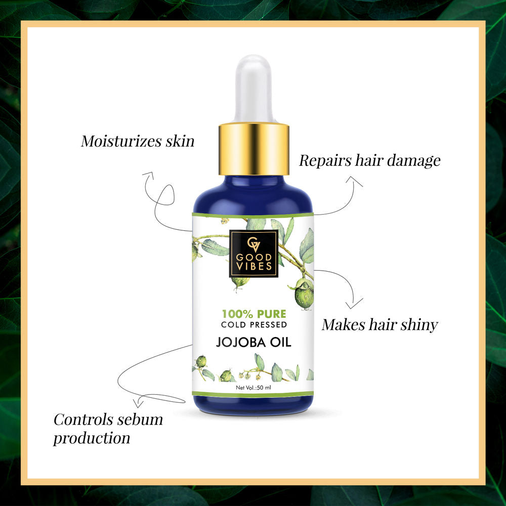 Good Vibes 100% Pure Cold Pressed Carrier Oil For Hair & Skin - Jojoba | Grocsy