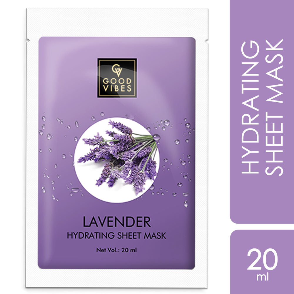 Good Vibes Lavender Hydrating Sheet Mask | Grocsy