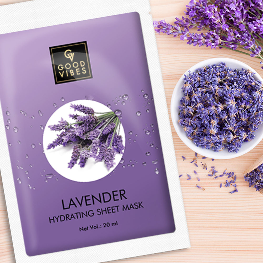 Good Vibes Lavender Hydrating Sheet Mask | Grocsy