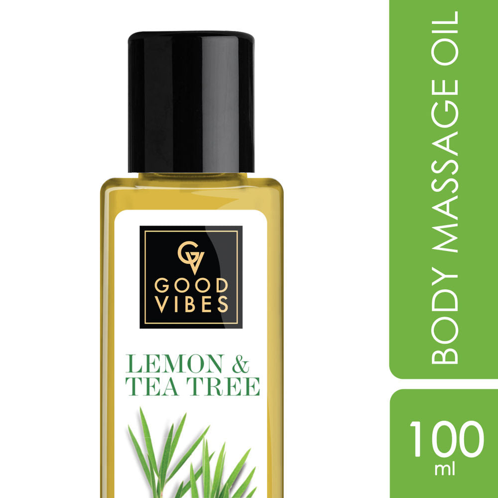 Good Vibes Lemon & Tea Tree Body Massage Oil | Grocsy
