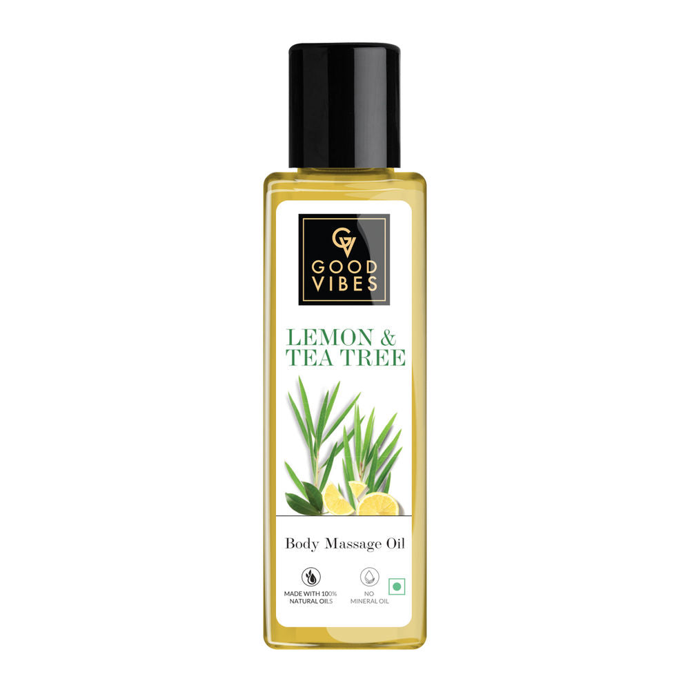 Good Vibes Lemon & Tea Tree Body Massage Oil | Grocsy