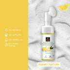 Good Vibes Lemon Brightening Foaming Face Wash With Deep Cleansing Brush | Grocsy