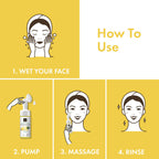Good Vibes Lemon Brightening Foaming Face Wash With Deep Cleansing Brush | Grocsy