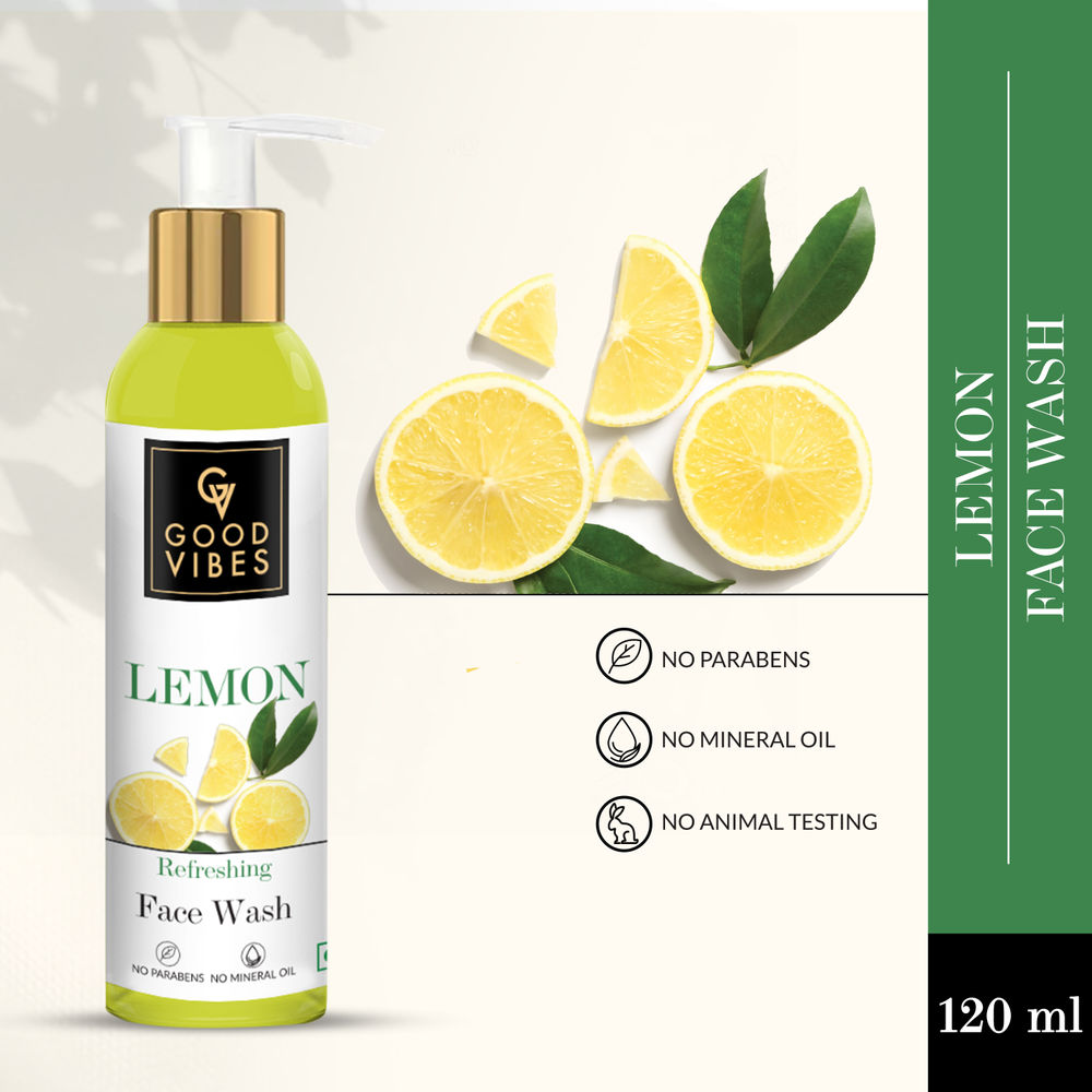 Good Vibes Lemon Refreshing Face Wash | Grocsy