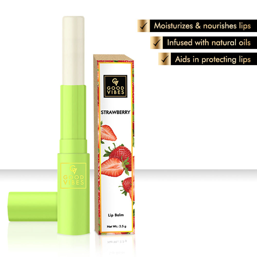 Good Vibes Strawberry Lip Balm | Grocsy