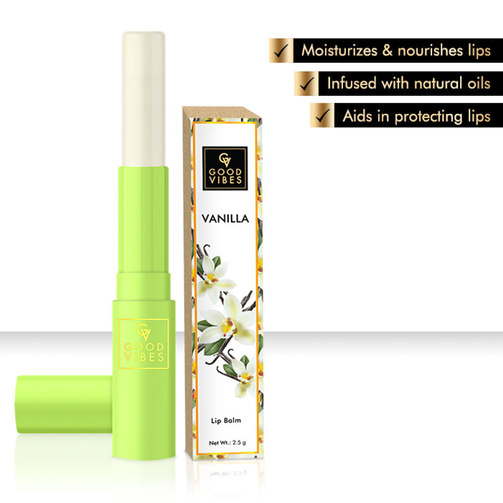 Good Vibes Lip Balm, Vanilla | Grocsy