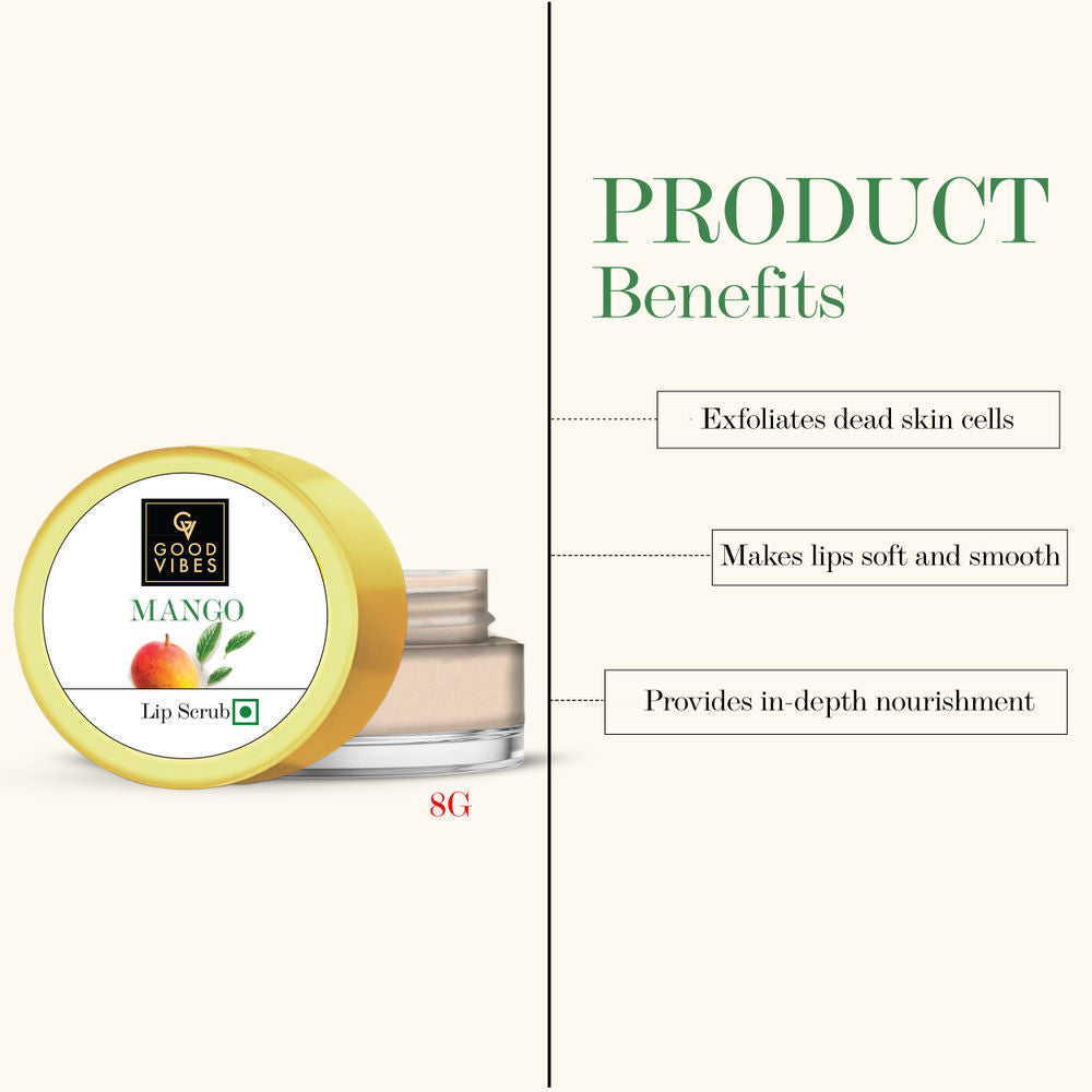 Good Vibes Mango Lip Scrub | Grocsy
