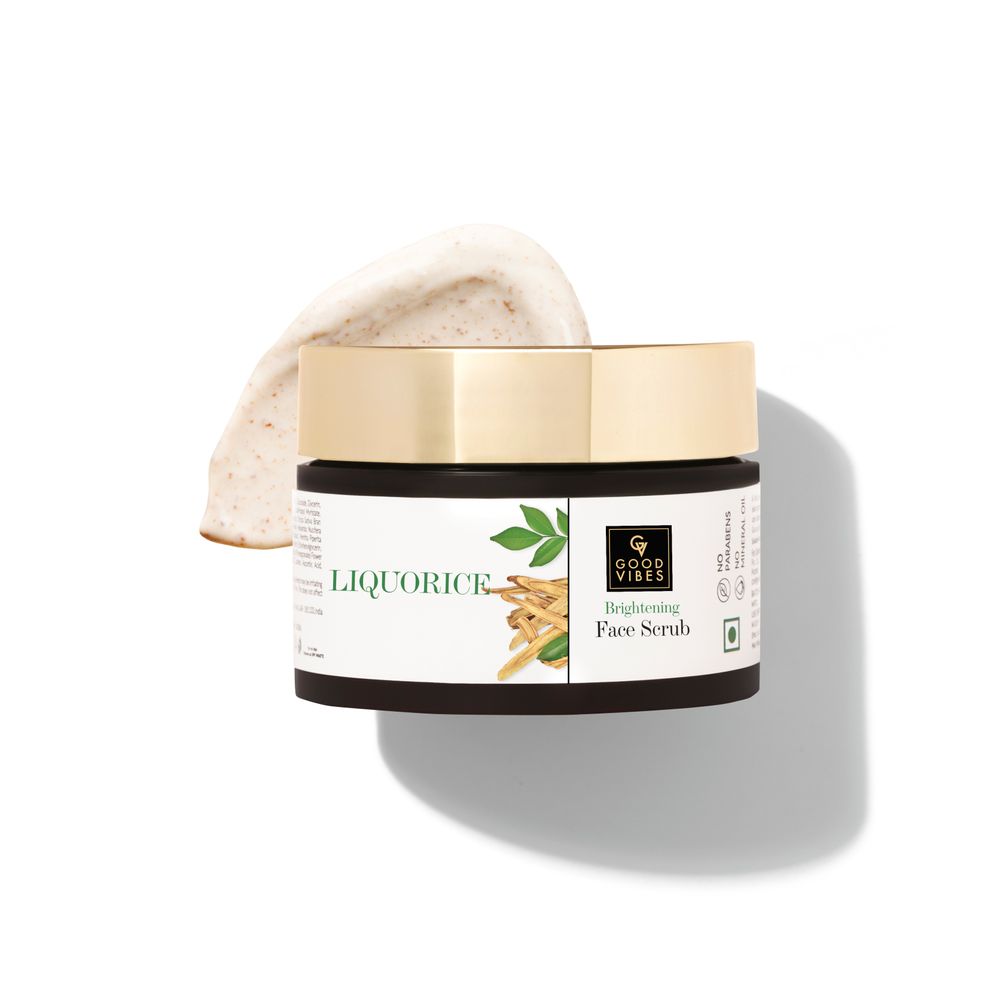 Good Vibes Liquorice Brightening Face Scrub | Grocsy