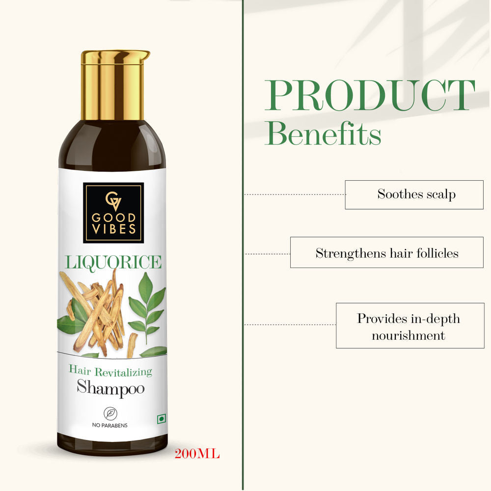 Good Vibes Liquorice Hair Revitalizing Shampoo | Grocsy