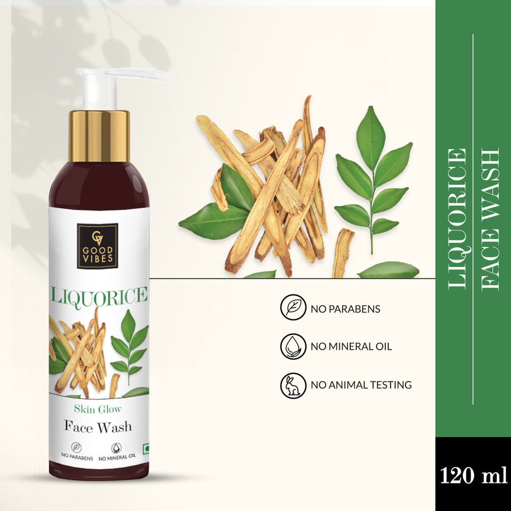 Good Vibes Liquorice Skin Glow Face Wash | Grocsy