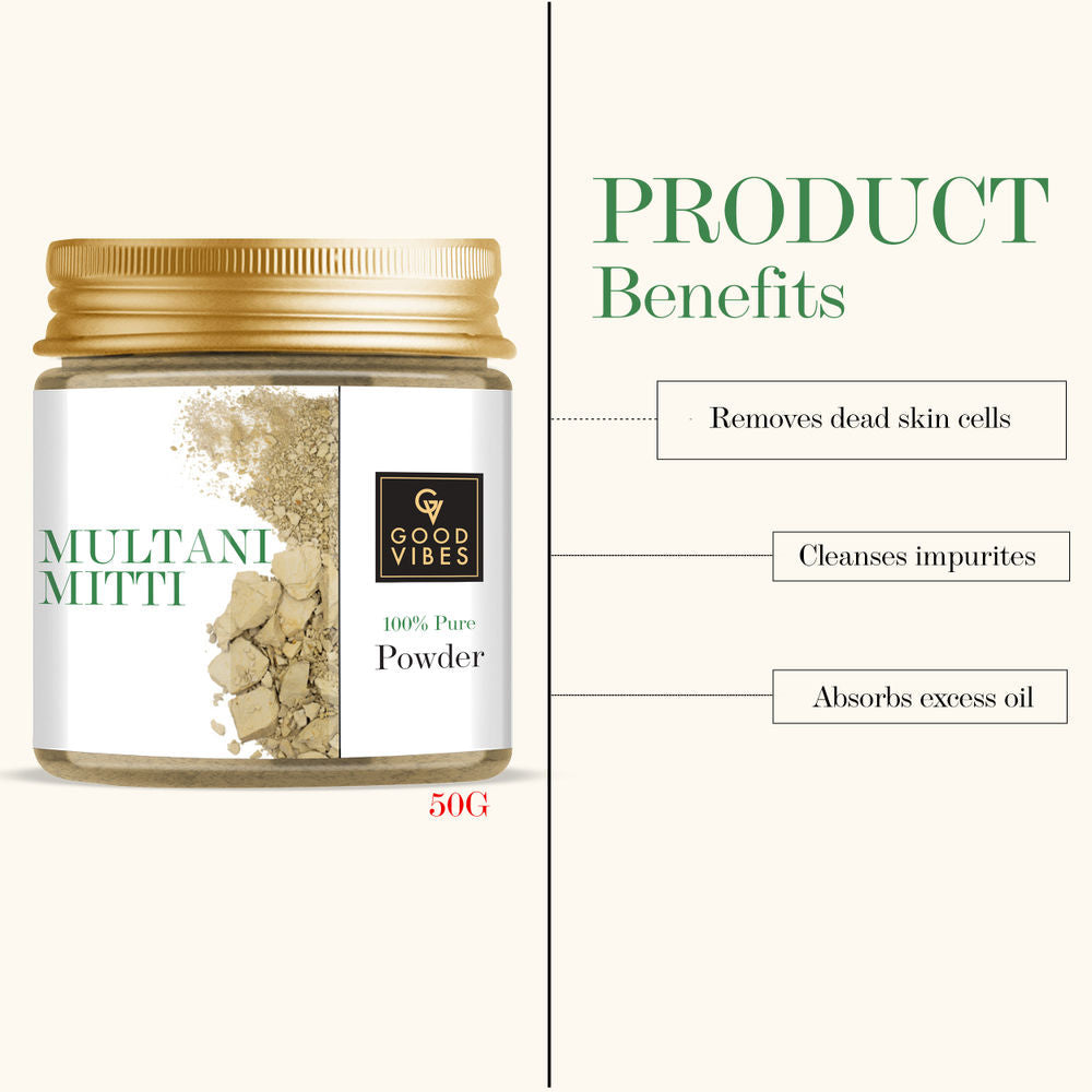 Good Vibes Multani Mitti 100% Pure Powder | Grocsy