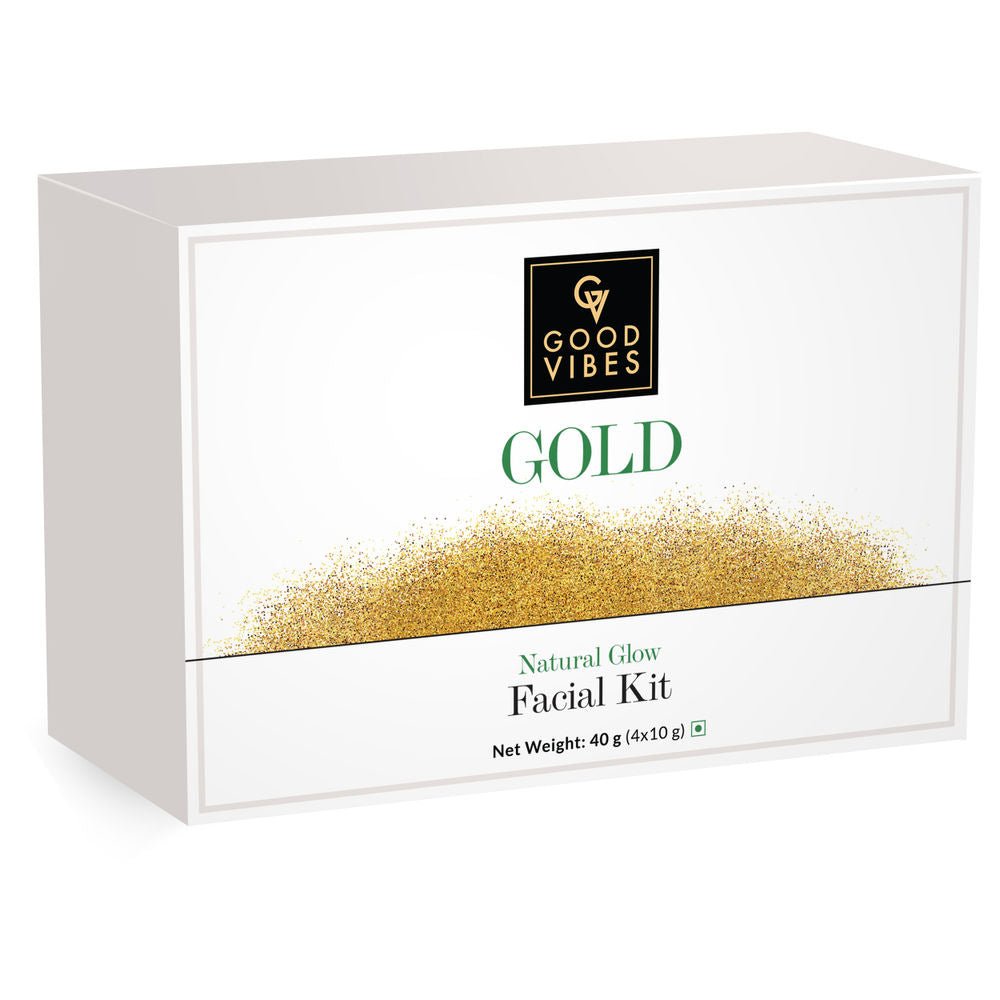 Good Vibes Gold Natural Glow Facial Kit | Grocsy