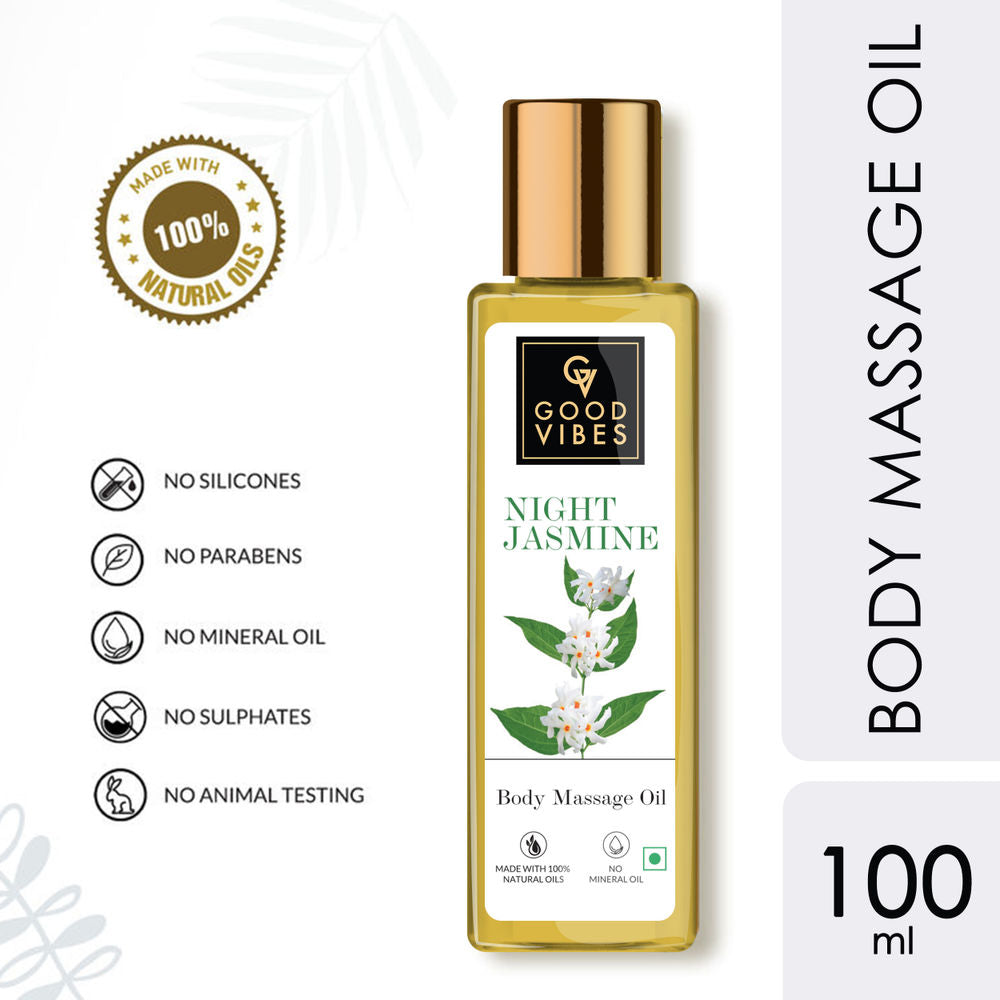 Good Vibes Night Jasmine Body Massage Oil | Grocsy