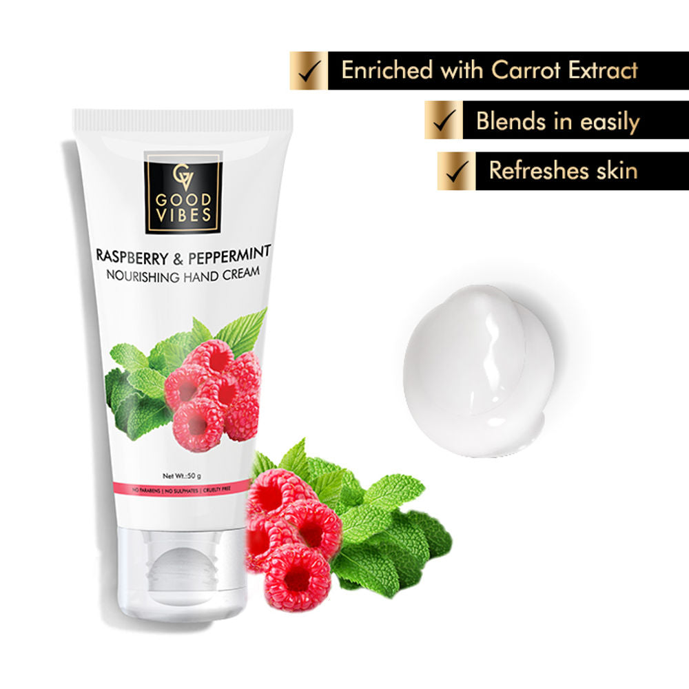 Good Vibes Nourishing Hand Cream - Raspberry and Peppermint | Grocsy