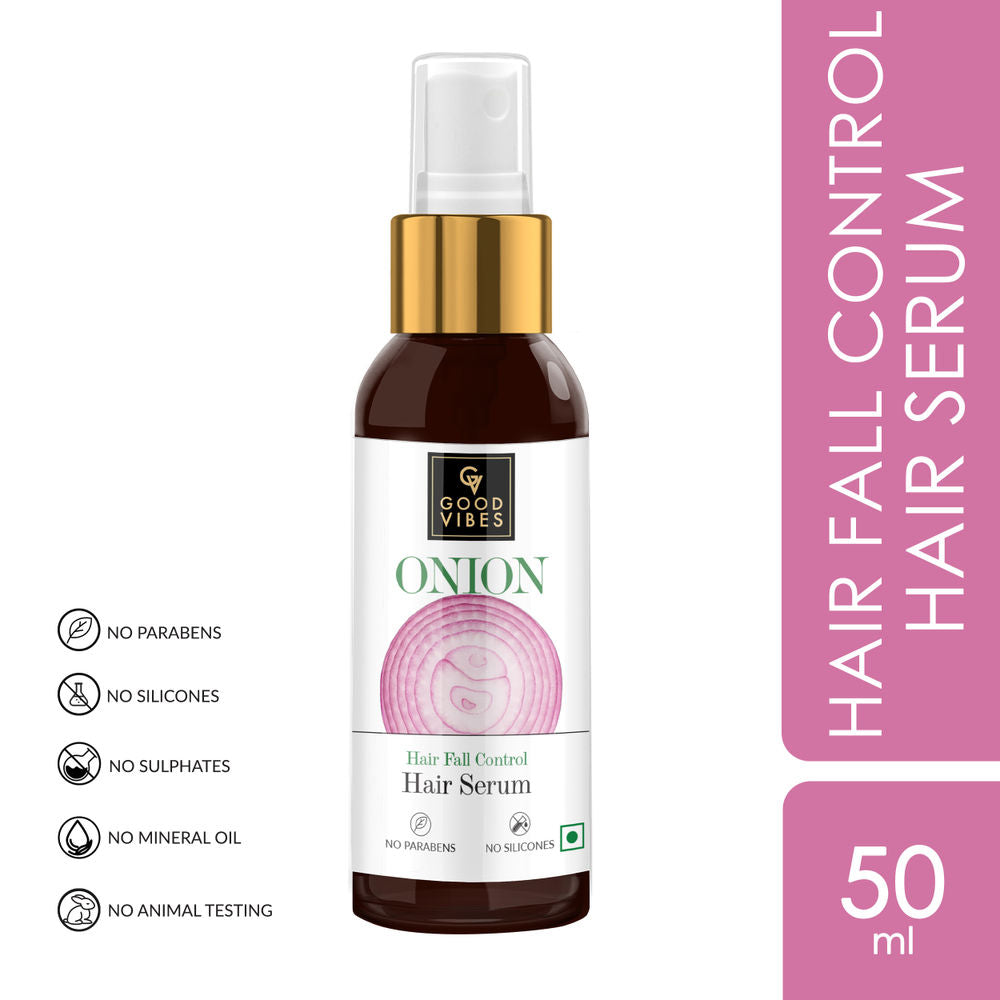 Good Vibes Onion Hair Fall Control Hair Serum | Grocsy