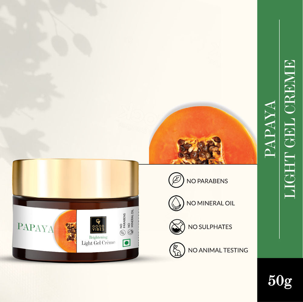 Good Vibes Papaya Brightening Light Gel Cream | Grocsy
