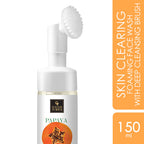 Good Vibes Papaya Skin Clearing Foaming Face Wash with Deep Cleansing Brush | Grocsy