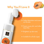 Good Vibes Papaya Skin Clearing Foaming Face Wash with Deep Cleansing Brush | Grocsy