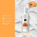 Good Vibes Papaya Skin Clearing Foaming Face Wash with Deep Cleansing Brush | Grocsy