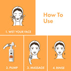 Good Vibes Papaya Skin Clearing Foaming Face Wash with Deep Cleansing Brush | Grocsy