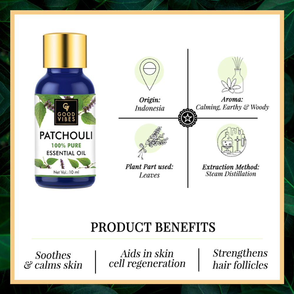 Good Vibes 100% Pure Essential Oil - Patchouli | Grocsy
