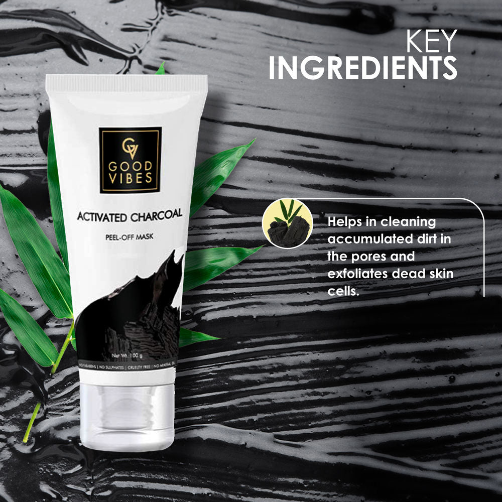 Good Vibes Activated Charcoal Peel Off Mask | Grocsy