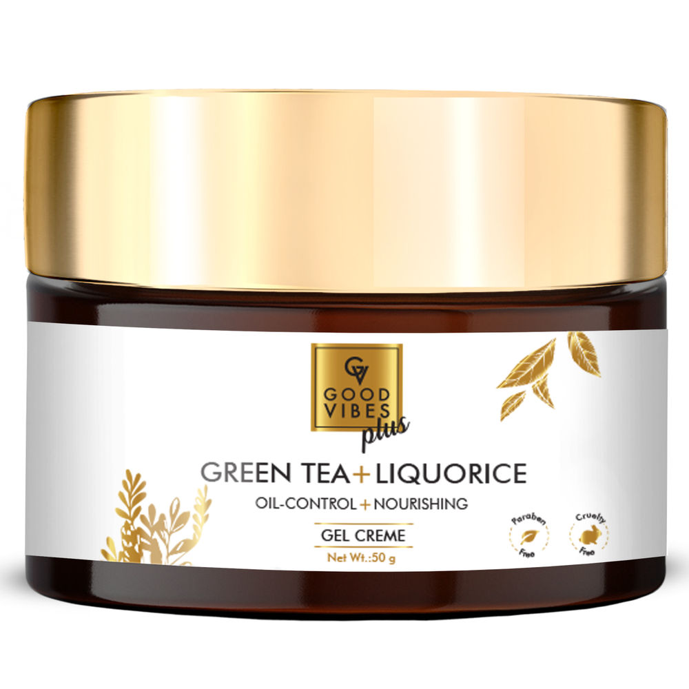 Good Vibes Plus Oil Control + Nourishing Gel Creme - Green Tea + Liquorice | Grocsy