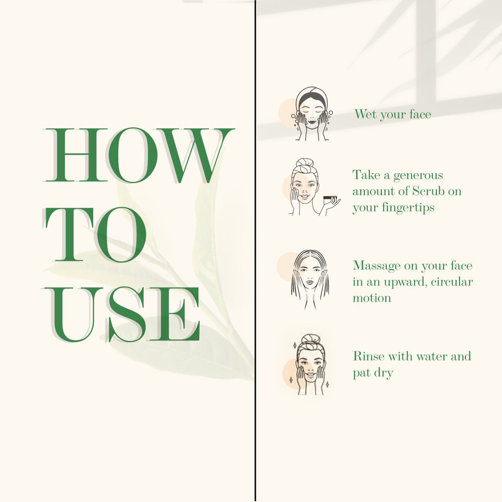 Good Vibes Green Tea Purifying Face Scrub | Grocsy