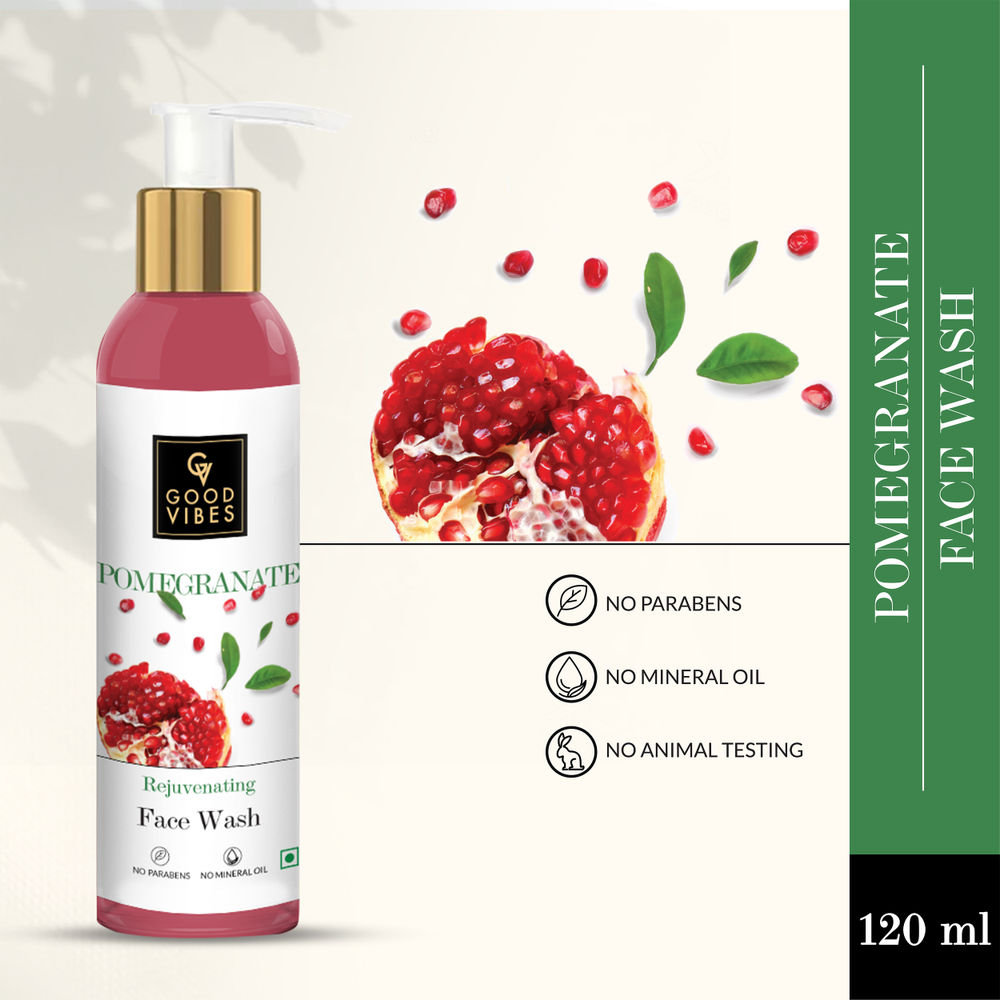 Good Vibes Pomegranate Rejuvenating Face Wash | Grocsy