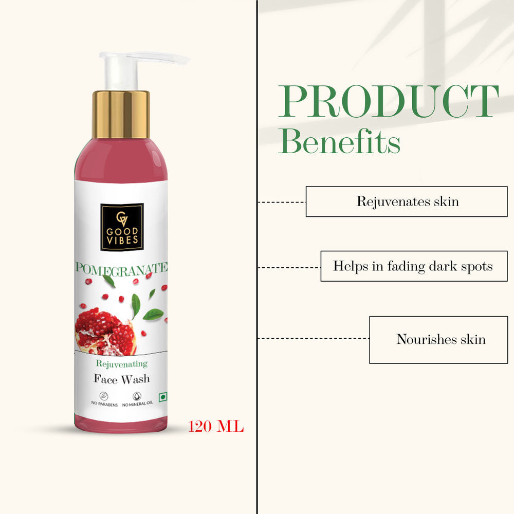 Good Vibes Pomegranate Rejuvenating Face Wash | Grocsy